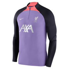 Nike - Liverpool Strike Drill 2023/24 Performance Quarter-Zip Long Sleeve Top - Purple