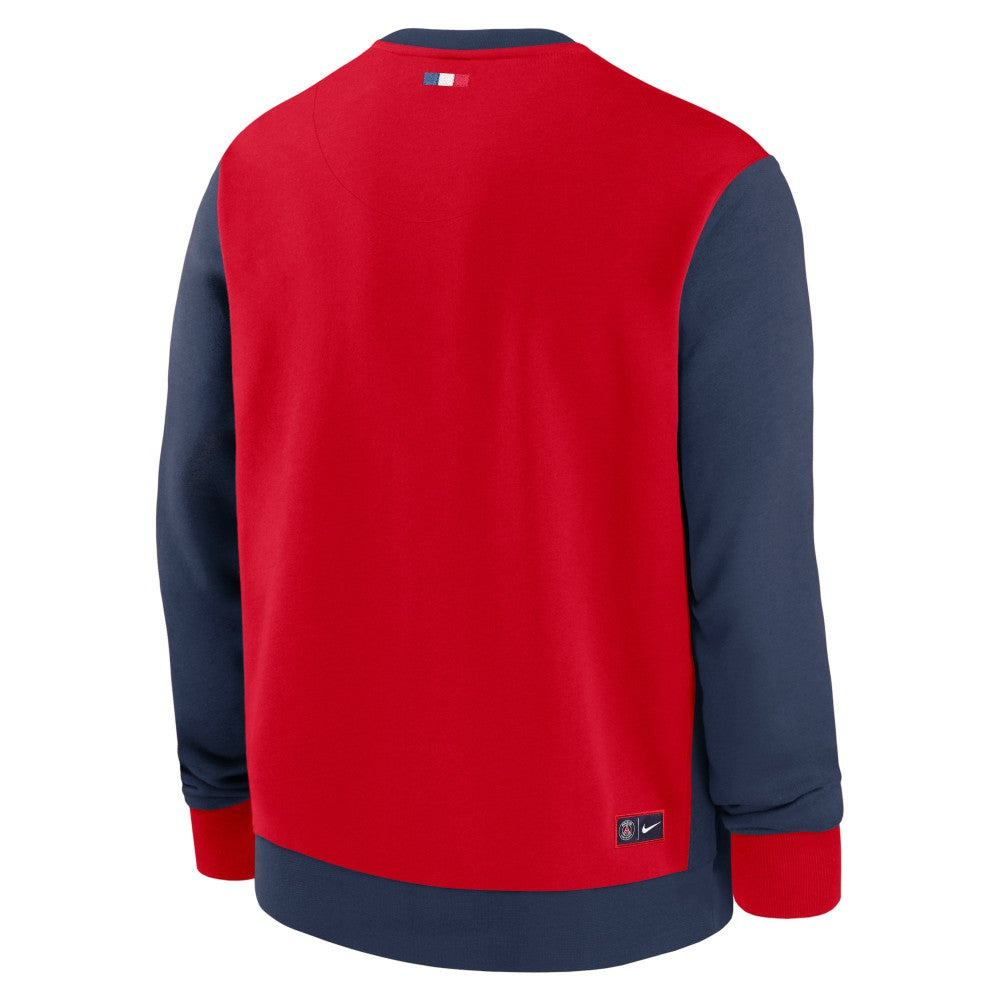 Nike - Paris Saint-Germain 2023/24 Standard Issue Travel Performance Pullover Sweatshirt - Red