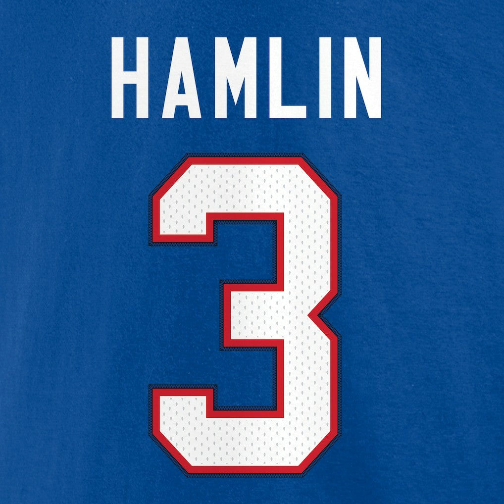 Damar Hamlin Buffalo Bills Icon Name & Number T-Shirt - Royal - NFL