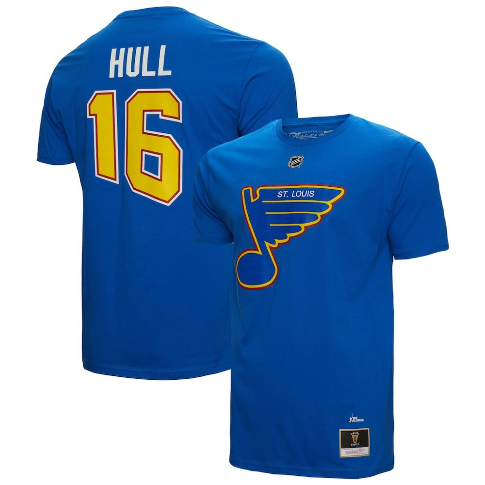 Brett Hull St. Louis Blues Mitchell & Ness Name & Number T-Shirt - Blue | NHL on sale