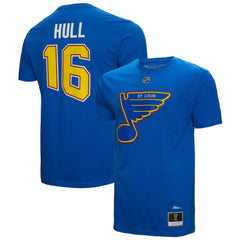 Brett Hull St. Louis Blues Mitchell & Ness Name & Number T-Shirt - Blue | NHL on sale