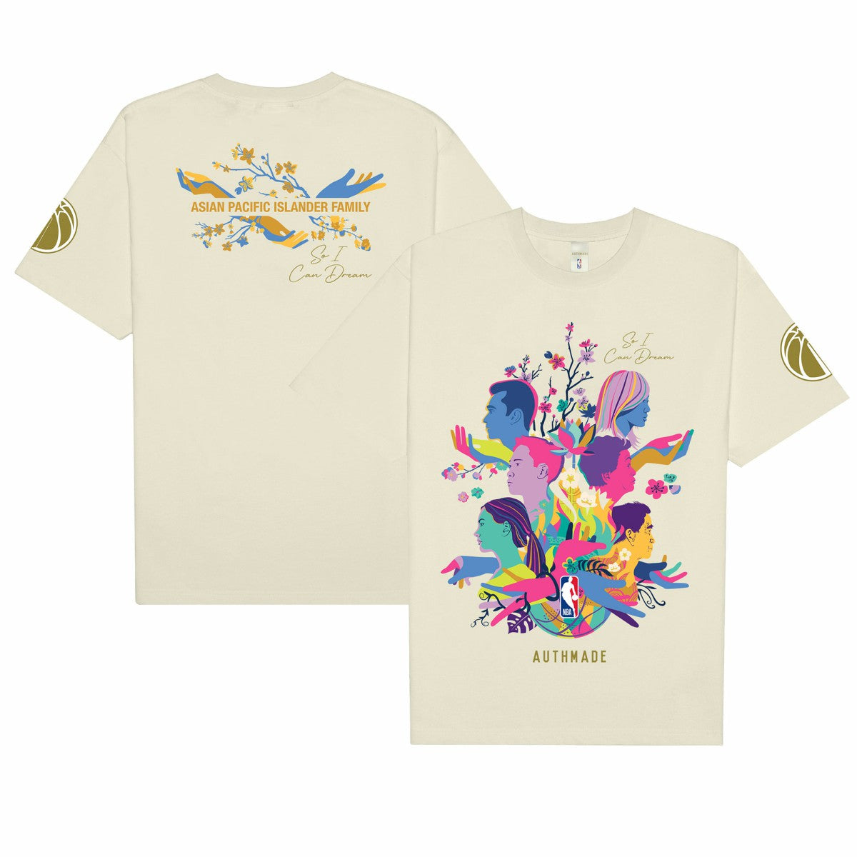 Washington Wizards AUTHMADE x NBA Unisex AAPI Dreamers T-Shirt Cream