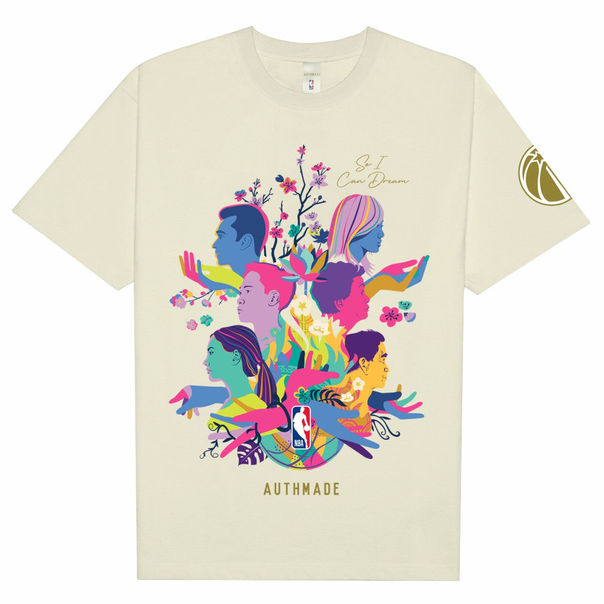 Washington Wizards AUTHMADE x NBA Unisex AAPI Dreamers T-Shirt Cream