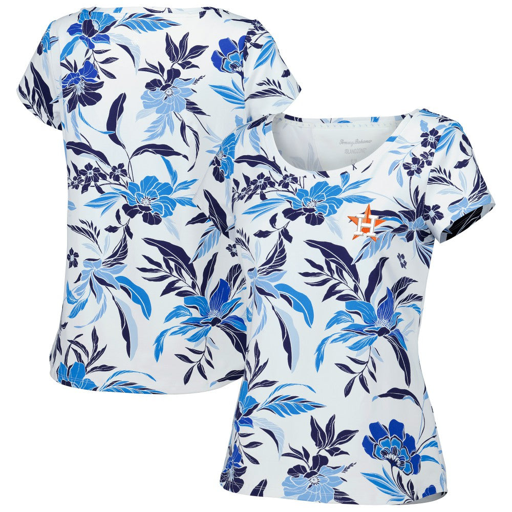 Houston Astros Tommy Bahama Women's Aubrey Romantic Blooms IslandZone T-Shirt Sale