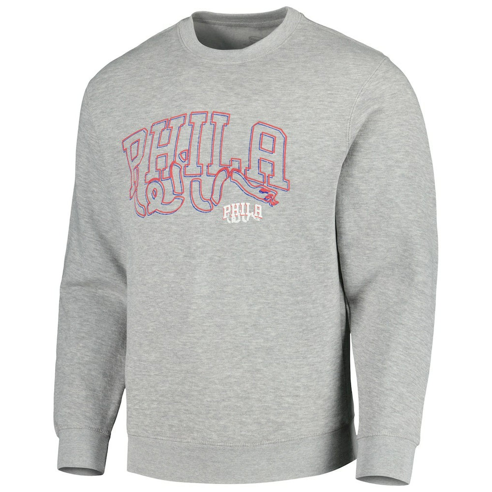 Philadelphia 76ers Stadium Essentials Unisex Element Logo Pop Pullover Sweatshirt Heather Gray