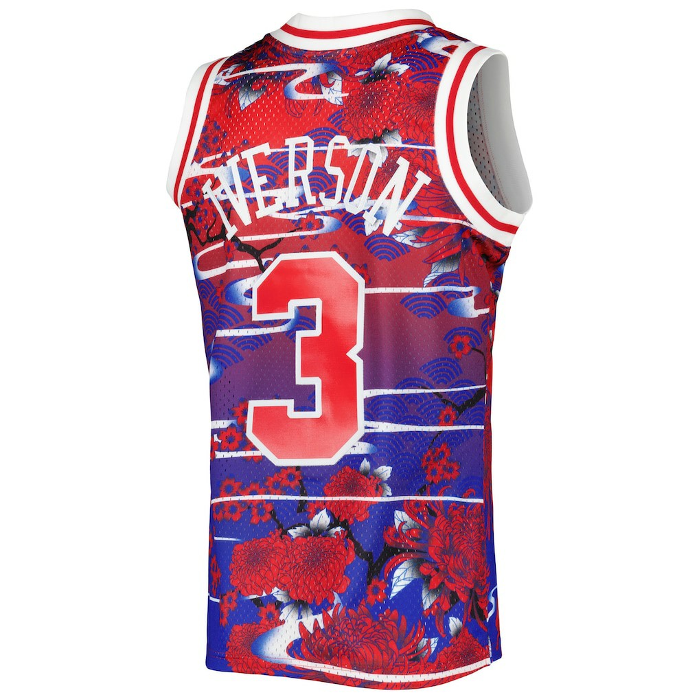 Mitchell & Ness Allen Iverson Philadelphia 76ers 1996/97 Hardwood Classics Lunar New Year Swingman Jersey Red