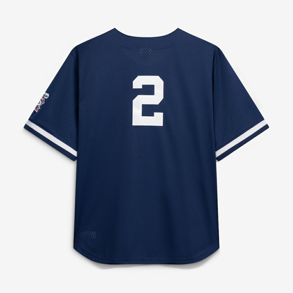 Derek Jeter New York Yankees Mitchell & Ness Cooperstown Collection Mesh Batting Practice Button-Up Jersey Outlet