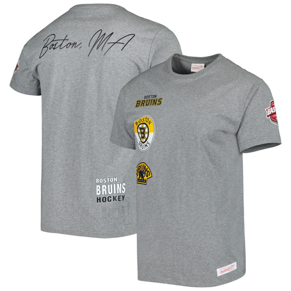 Boston Bruins Mitchell & Ness City Collection T-Shirt - Heather Gray | NHL online