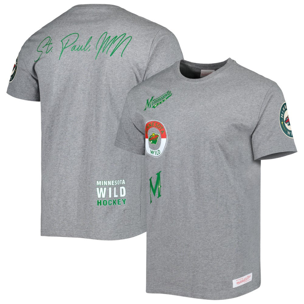 Minnesota Wild Mitchell & Ness City Collection T-Shirt - Heather Gray | NHL near me