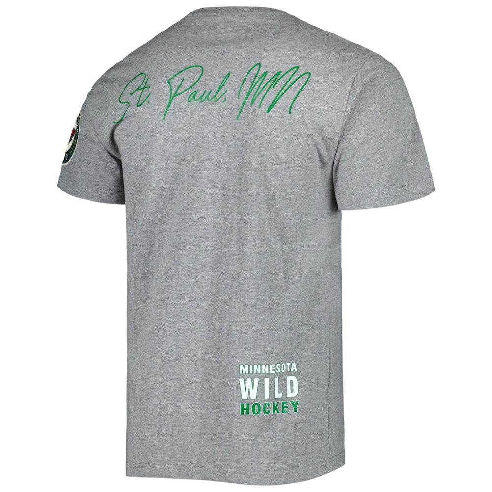Minnesota Wild Mitchell & Ness City Collection T-Shirt - Heather Gray | NHL near me