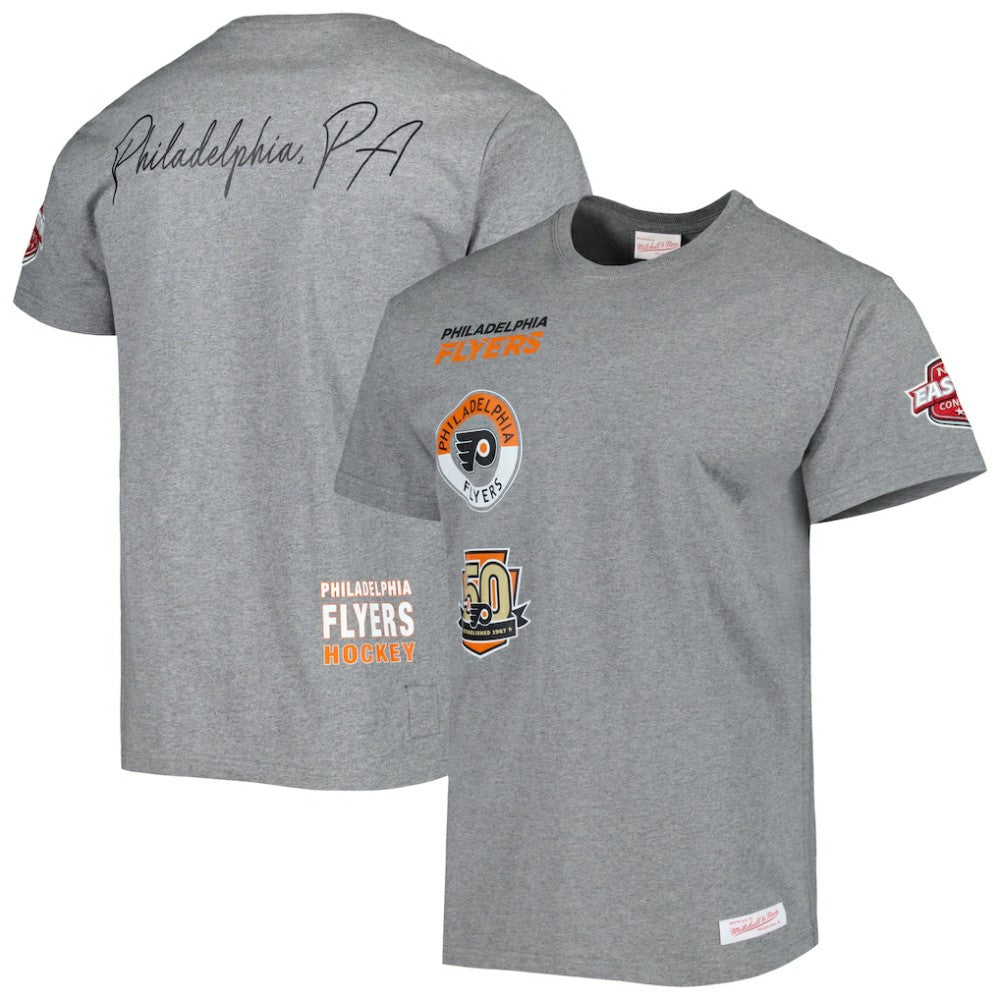 Philadelphia Flyers Mitchell & Ness City Collection T-Shirt - Heather Gray | NHL near me