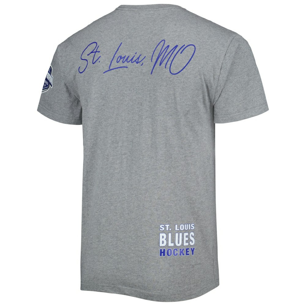 St. Louis Blues Mitchell & Ness City Collection T-Shirt - Heather Gray | NHL discount