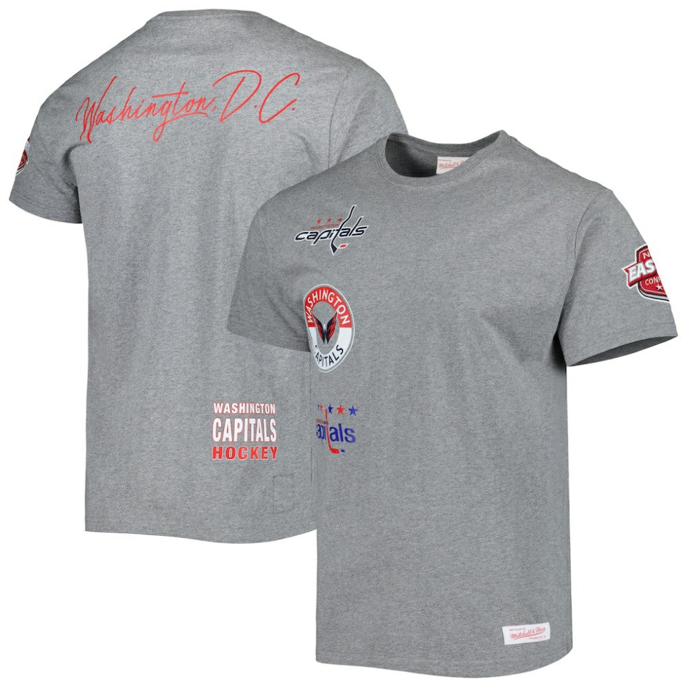 Washington Capitals Mitchell & Ness City Collection T-Shirt - Heather Gray | NHL Lifestyle