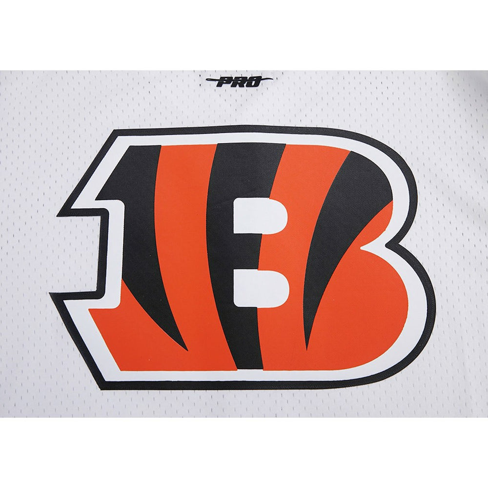 Joe Burrow Cincinnati Bengals Pro Standard Mesh Baseball Button-Up T-Shirt - White - NFL