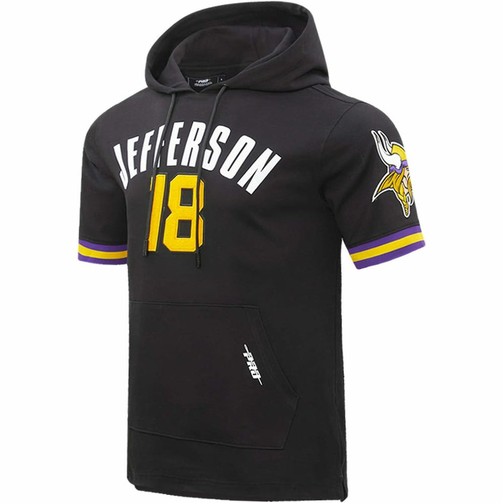 Justin Jefferson Minnesota Vikings Pro Standard Player Name & Number Hoodie T-Shirt - Black - NFL