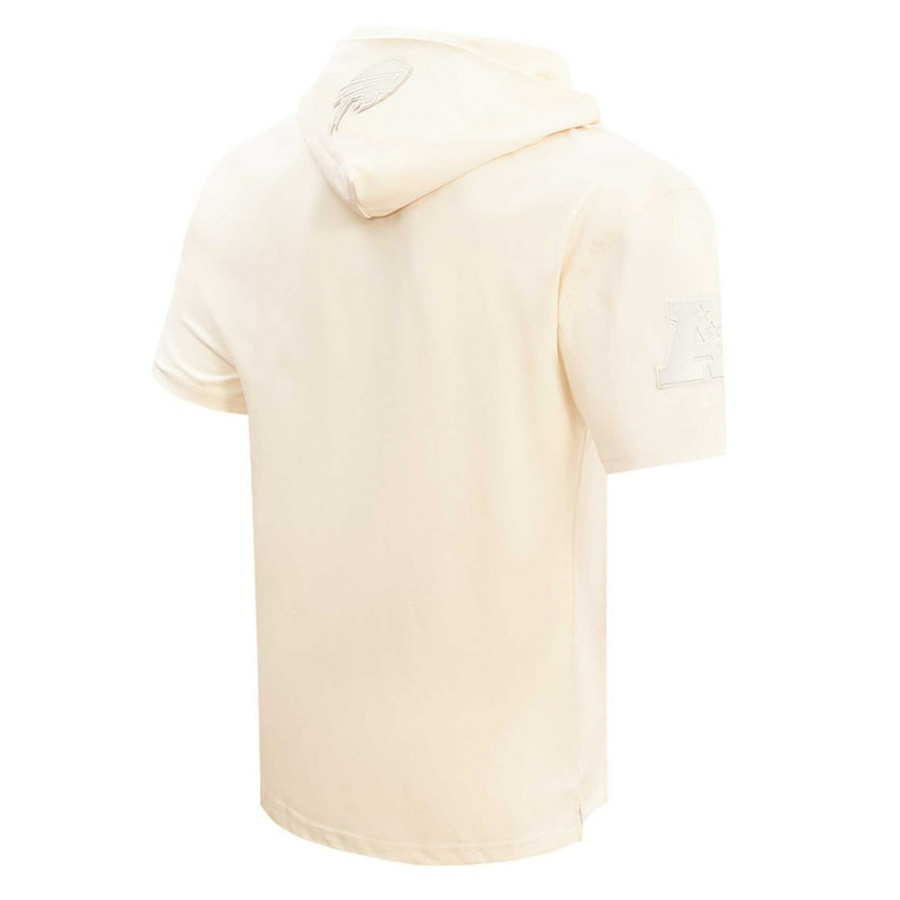 Josh Allen Buffalo Bills Player Name & Number Neutral Short Sleeve Pullover Hoodie - Oatmeal - NFL
