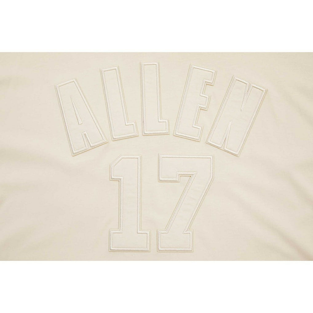 Josh Allen Buffalo Bills Player Name & Number Neutral Short Sleeve Pullover Hoodie - Oatmeal - NFL