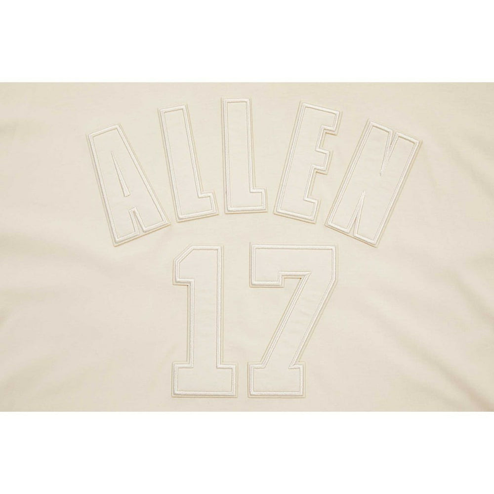 Josh Allen Buffalo Bills Player Name & Number Neutral Short Sleeve Pullover Hoodie - Oatmeal - NFL