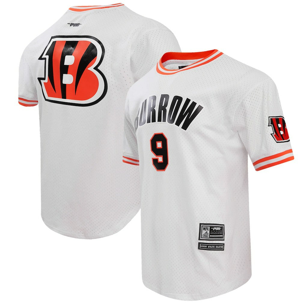 Joe Burrow Cincinnati Bengals Pro Standard Player Name & Number Mesh T-Shirt - White - NFL