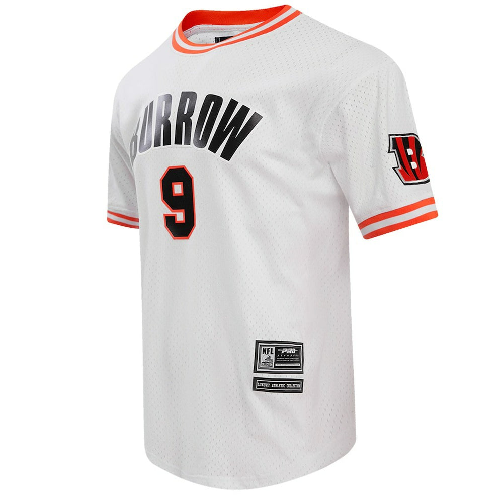 Joe Burrow Cincinnati Bengals Pro Standard Player Name & Number Mesh T-Shirt - White - NFL