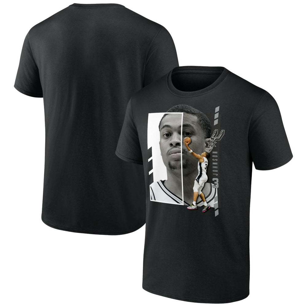 Keldon Johnson San Antonio Spurs Jump Pass T-Shirt Black