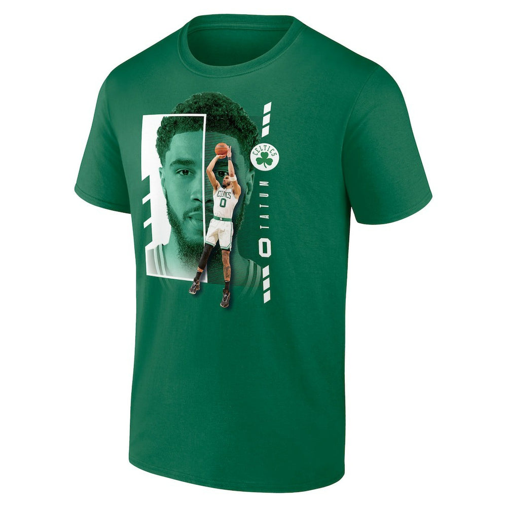 Jayson Tatum Boston Celtics Jump Pass T-Shirt Green