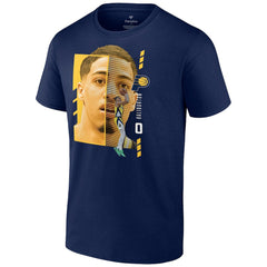 Tyrese Haliburton Indiana Pacers Jump Pass T-Shirt Navy