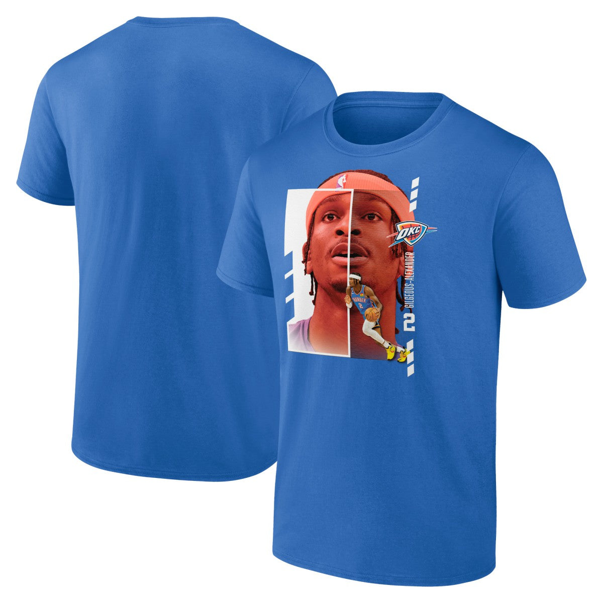Shai Gilgeous-Alexander Oklahoma City Thunder Player Name & Number Jump Pass T-shirt Blue