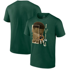 Giannis Antetokounmpo Milwaukee Bucks Jump Pass T-Shirt Green