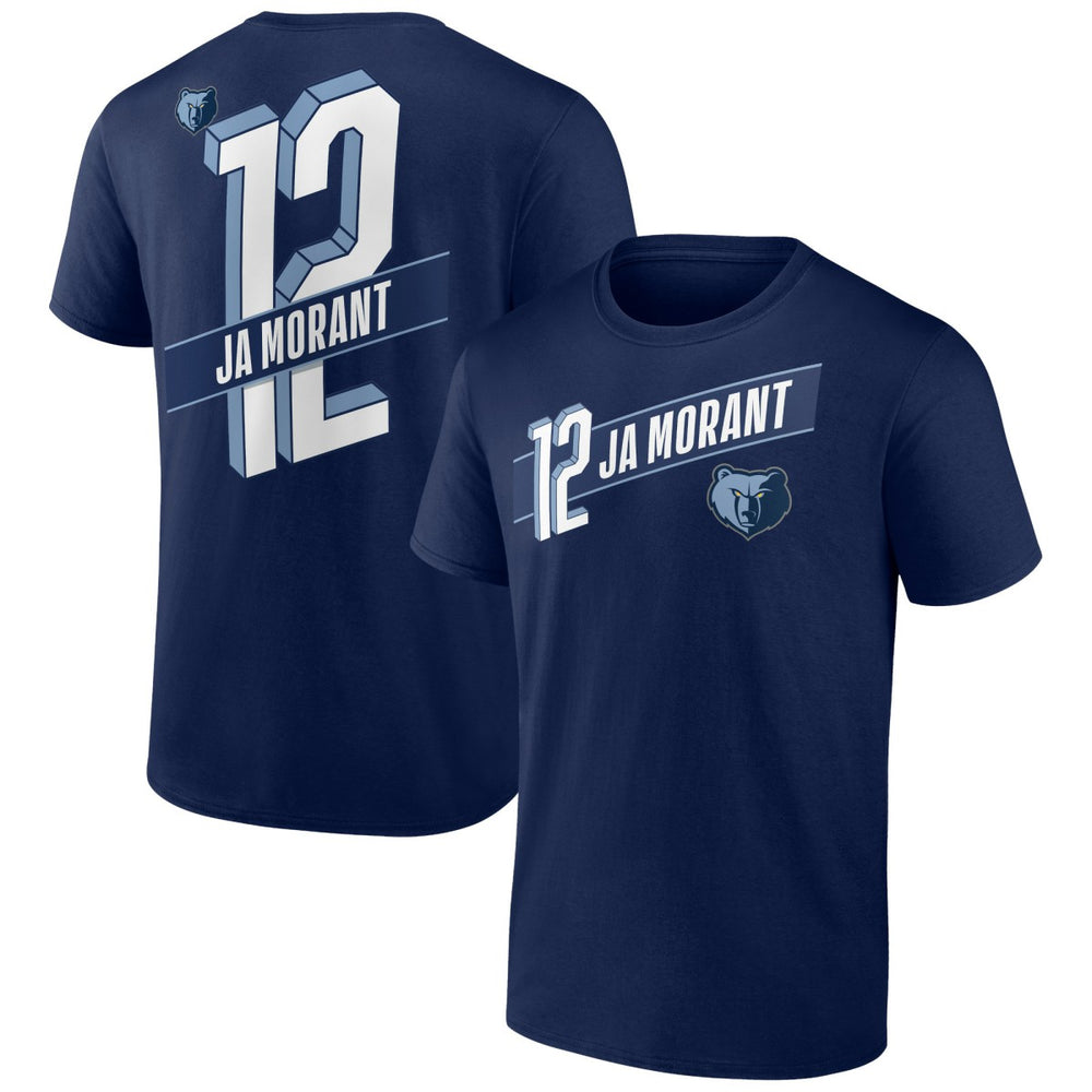Ja Morant Memphis Grizzlies Full-Court Press Name & Number T-Shirt Navy