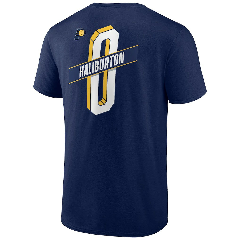 Tyrese Haliburton Indiana Pacers Full-Court Press Name & Number T-Shirt Navy