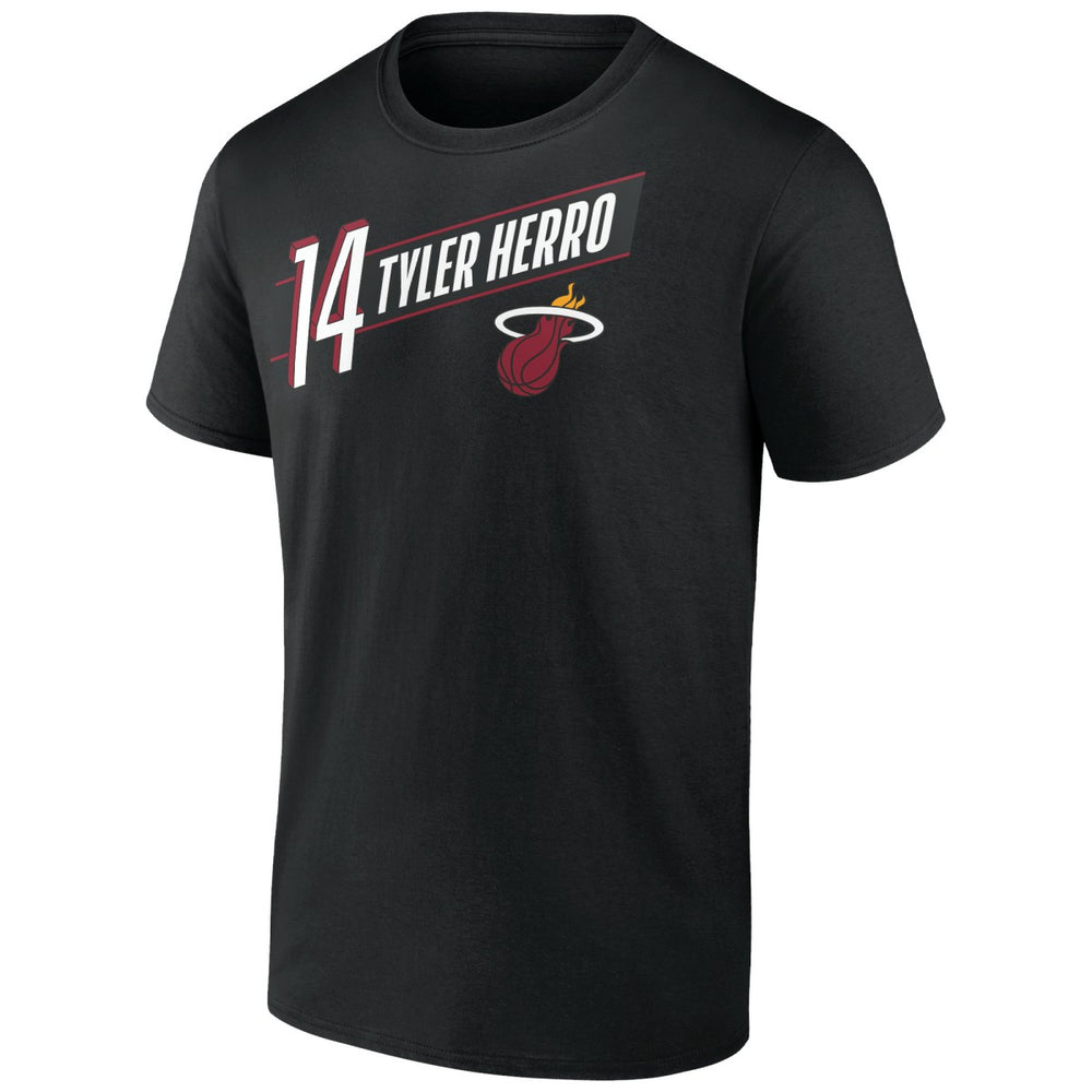 Tyler Herro Miami Heat Full-Court Press Name & Number T-Shirt Black