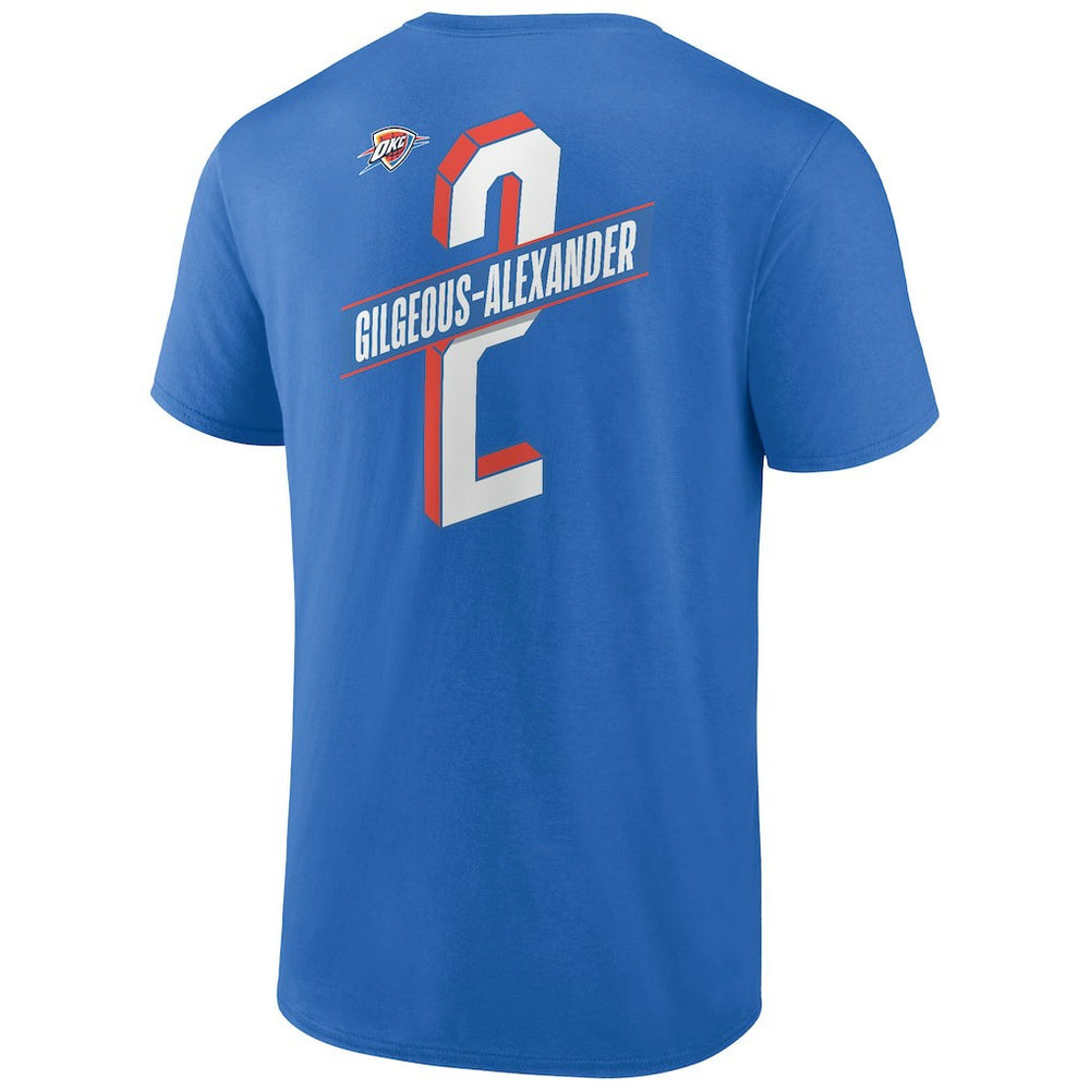 Shai Gilgeous-Alexander Oklahoma City Thunder Full-Court Press Name & Number T-Shirt Blue