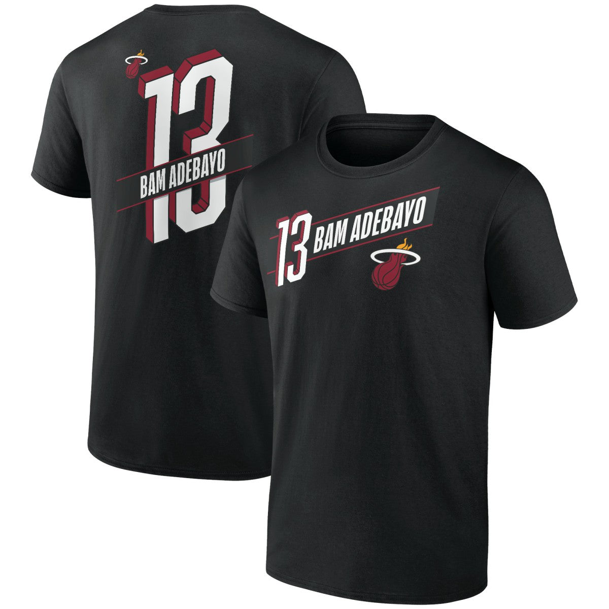 Bam Adebayo Miami Heat Full-Court Press Name & Number T-Shirt Black