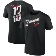 Bam Adebayo Miami Heat Full-Court Press Name & Number T-Shirt Black