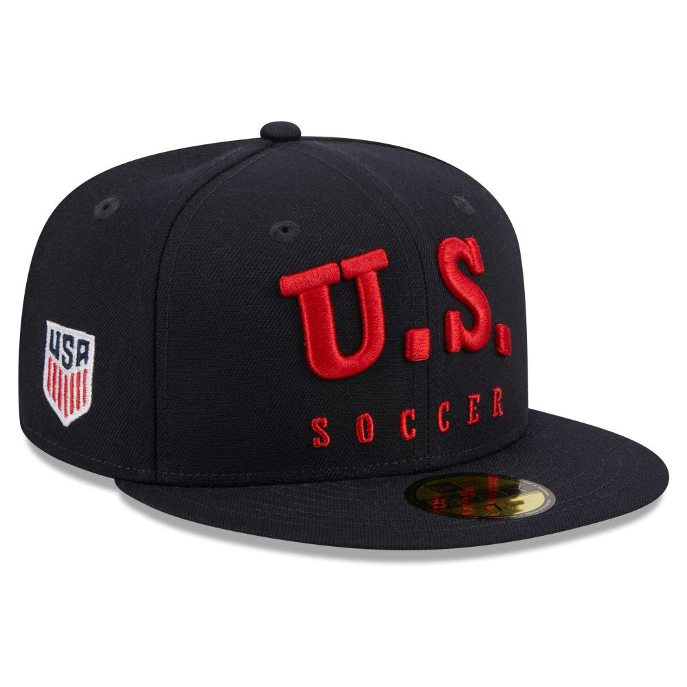 New Era - USMNT New Era Text 59FIFTY Fitted Hat - Navy