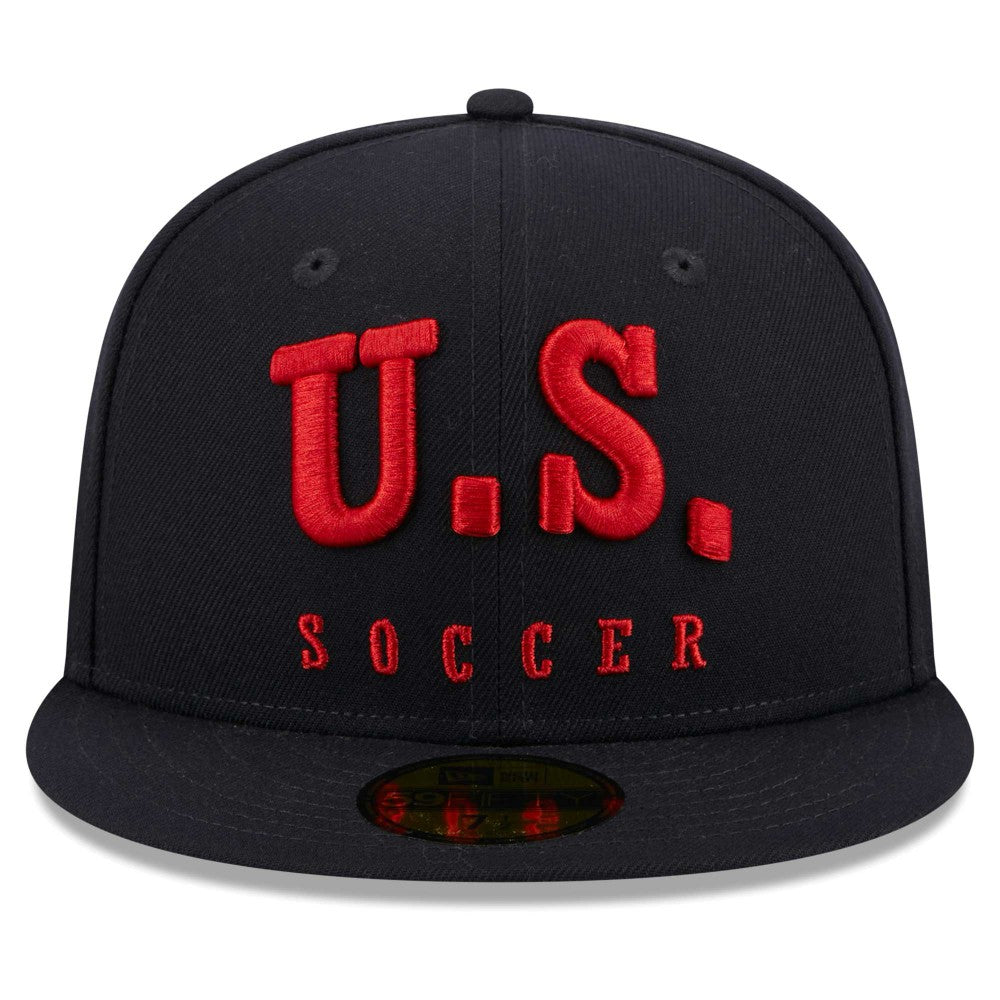 New Era - USMNT New Era Text 59FIFTY Fitted Hat - Navy