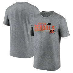 Cincinnati Bengals Legend Team Shoutout Performance T-Shirt - Heather Gray - Nike