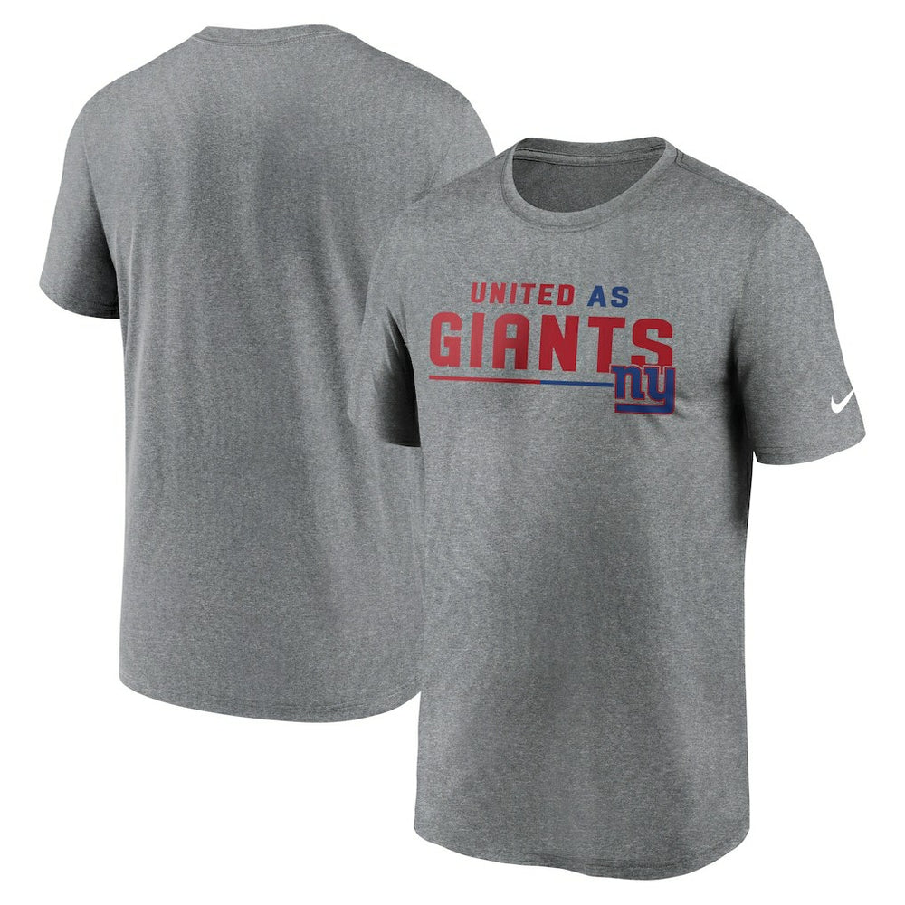 New York Giants Legend Team Shoutout Performance T-Shirt - Heather Gray - Nike