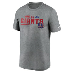 New York Giants Legend Team Shoutout Performance T-Shirt - Heather Gray - Nike