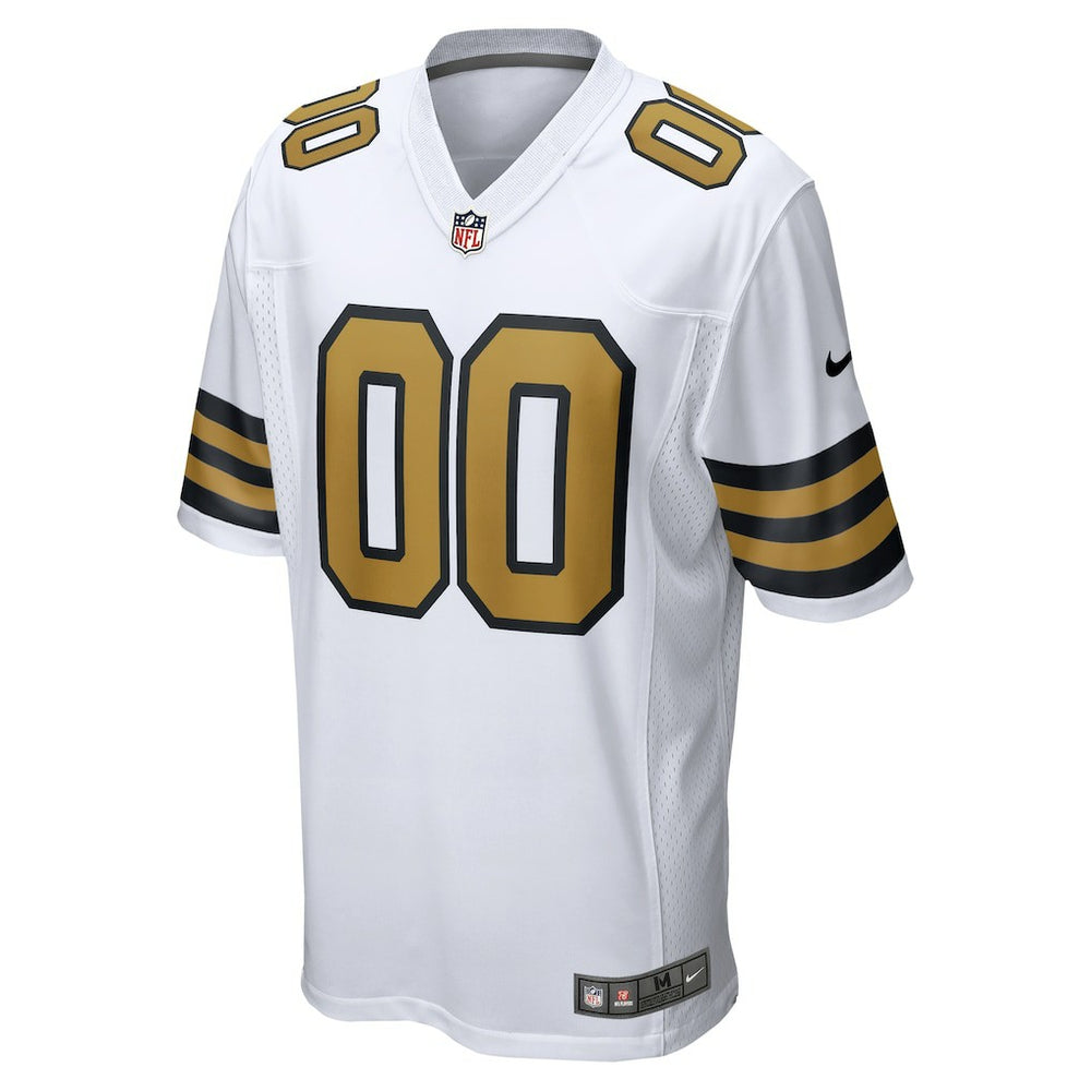 New Orleans Saints Alternate Custom Game Jersey - White - Nike