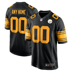 Pittsburgh Steelers Alternate Custom Game Jersey - Black - Nike