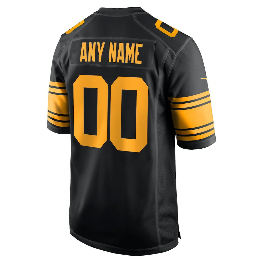 Pittsburgh Steelers Alternate Custom Game Jersey - Black - Nike