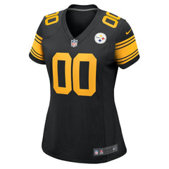 Pittsburgh Steelers Women's Alternate Custom Game Jersey - Black - Nike