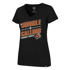 Cincinnati Bengals '47 Women's Team Regional Ultra Rival V-Neck T-Shirt - Black - 47 brand