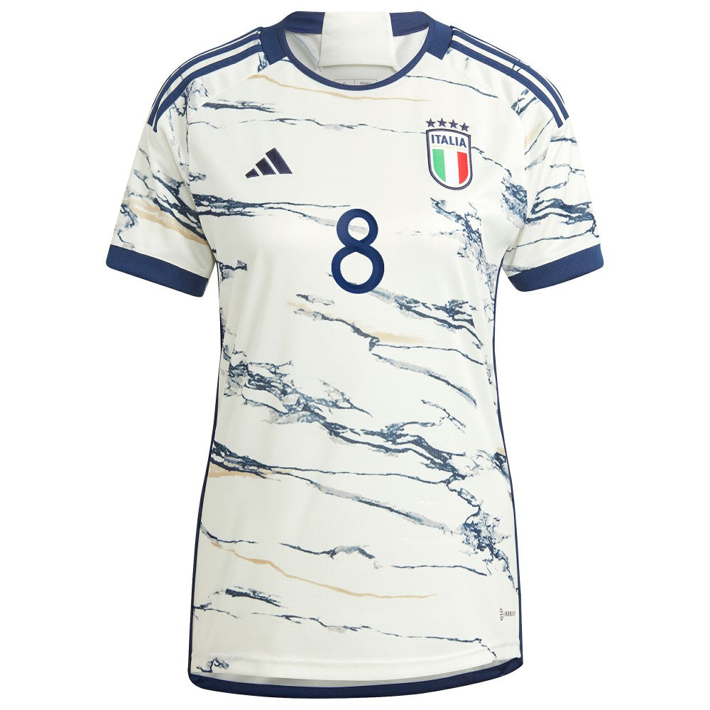 Adidas - Jorginho Italy National Team Women's 2023 Away Replica Jersey - White