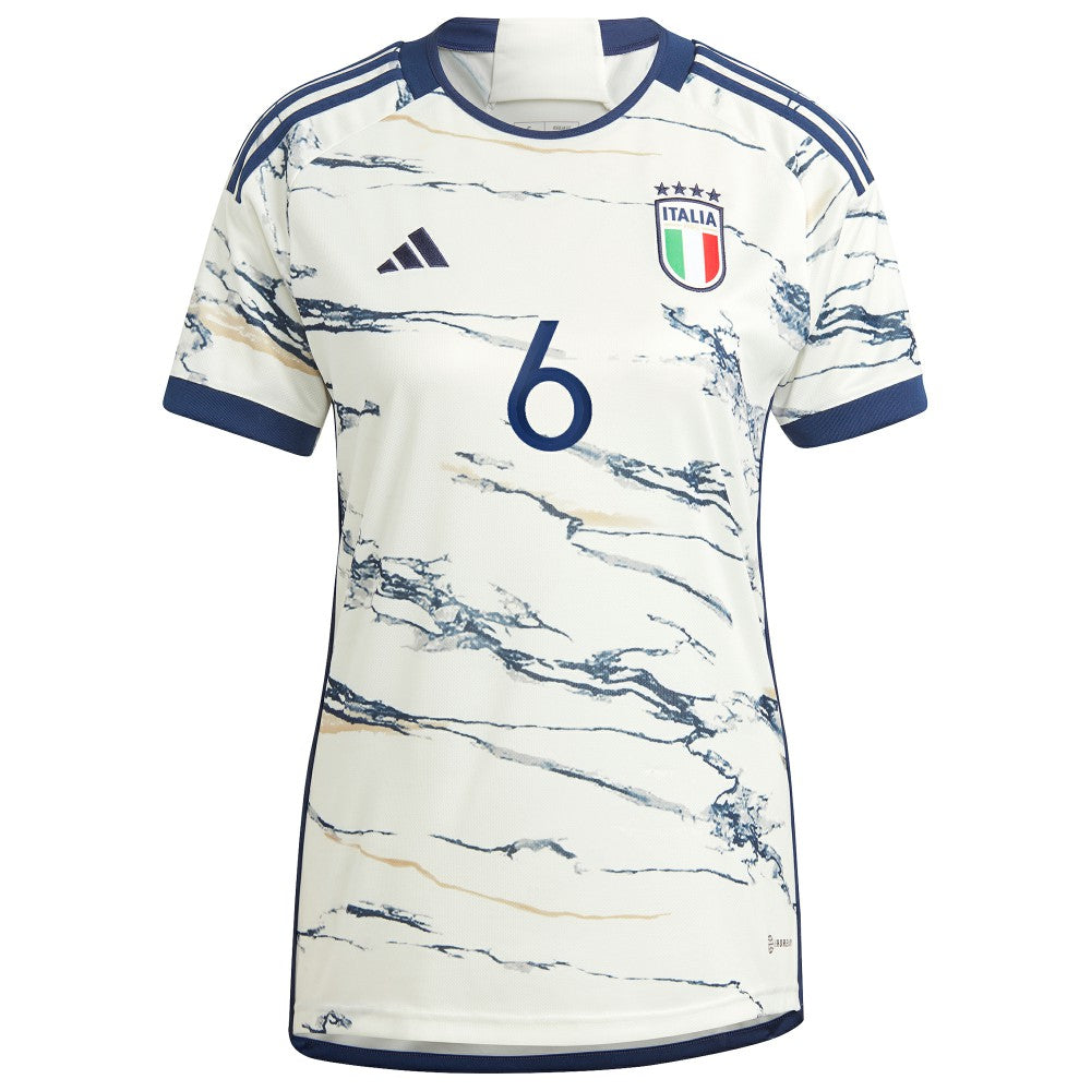 Adidas - Marco Verratti Italy National Team Women's 2023 Away Replica Jersey - White