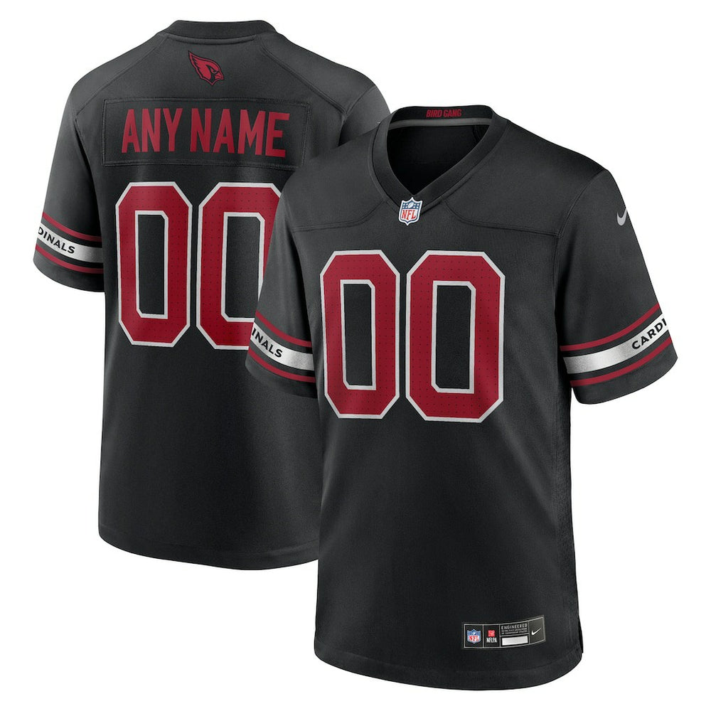 Arizona Cardinals Alternate Custom Game Jersey - Black - Nike