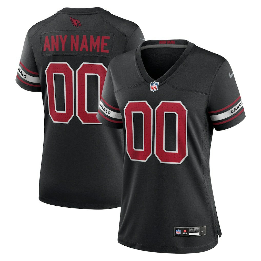Arizona Cardinals Women's Alternate Custom Game Jersey - Black - Nike