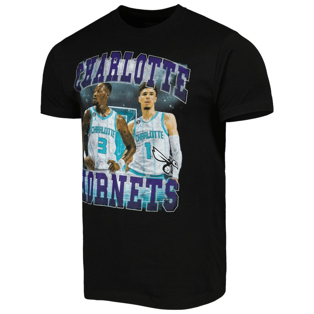 LaMelo Ball & Terry Rozier Charlotte Hornets Stadium Essentials Unisex Player Duo T-Shirt Black